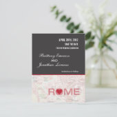 Rome Italië Save the Date Aankondiging (Staand voorkant)