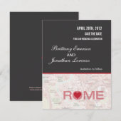 Rome Italië Save the Date Aankondiging (Voorkant / Achterkant)