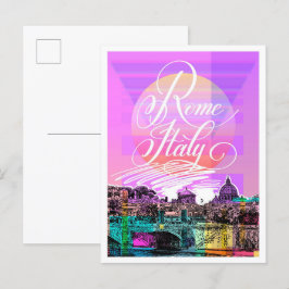 Rome Italië Schets Kunst Reizen Illustratie Briefkaart