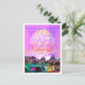 Rome Italië Schets Kunst Reizen Illustratie Briefkaart (Staand voorkant)