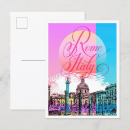 Rome Italië Schets Kunst Reizen Illustratie Briefkaart