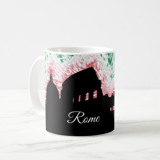 Rome Italië Silhouette Koffiemok (Voorkant links)