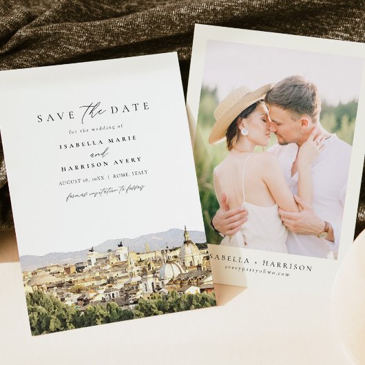 ROME Italië Skyline Bestemming De datum opslaan Kaart