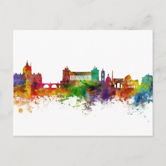Rome Italië Skyline Briefkaart (Voorkant)