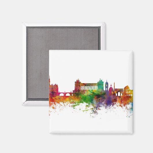 Rome Italië Skyline Magneet (Voorkant / Achterkant)