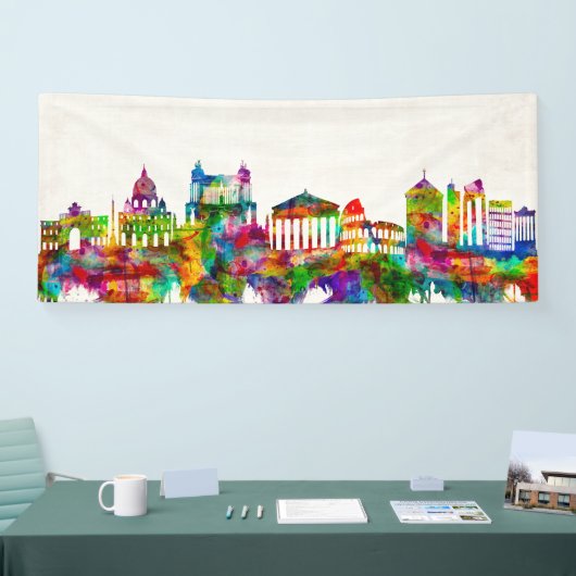 Rome Italië Skyline Spandoek (Beurs)