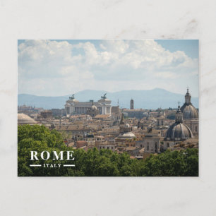 Rome Italië Skyline View met Pantheon Koepel Feestdagenkaart