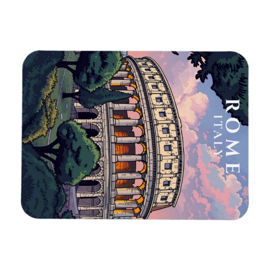  Rome Italië Souvenir Classic Colosseum Magneet (Horizontaal)