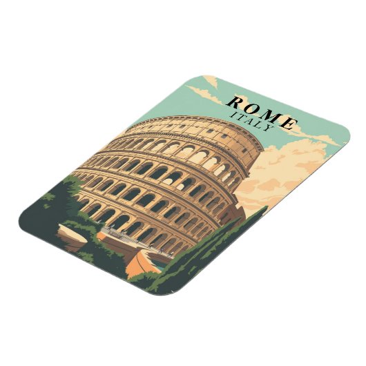  Rome Italië Souvenir Iconisch Colosseum Magneet (Linkerzijde)