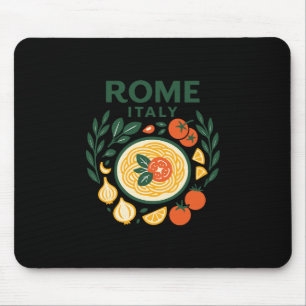Rome Italië Souvenir Italiaanse Pasta En Reisontwe Muismat