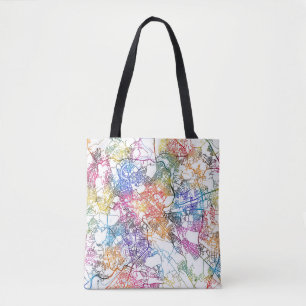 Rome Italië Stad Kaart Tote Bag