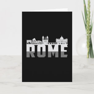 Rome Italië Stad Silhouet Grappig Cadeau Kaart