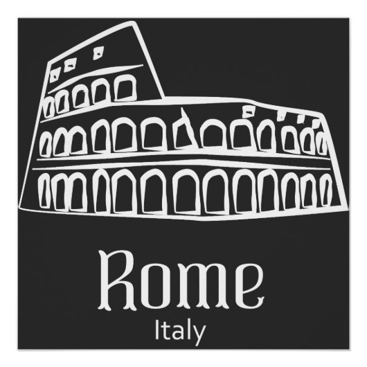 Rome Italië Stadsbord Perfect Poster (Voorkant)