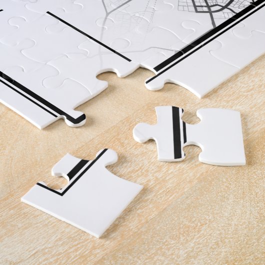 Rome Italië - Stadskaart Moderne Minimale Kunst Legpuzzel (Zijkant)