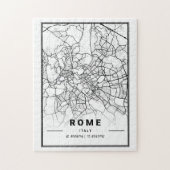 Rome Italië - Stadskaart Moderne Minimale Kunst Legpuzzel (Verticaal)