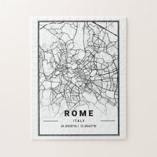 Rome Italië - Stadskaart Moderne Minimale Kunst Legpuzzel