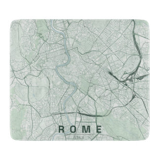 Rome Italië Stadsplattegrond Minimalistisch Ontwer Snijplank