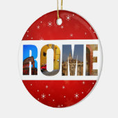 Rome Italië Stadsreisfoto's Kerstmis Keramisch Ornament (Links)