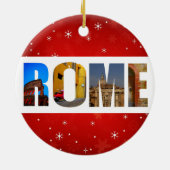 Rome Italië Stadsreisfoto's Kerstmis Keramisch Ornament (Achterkant)