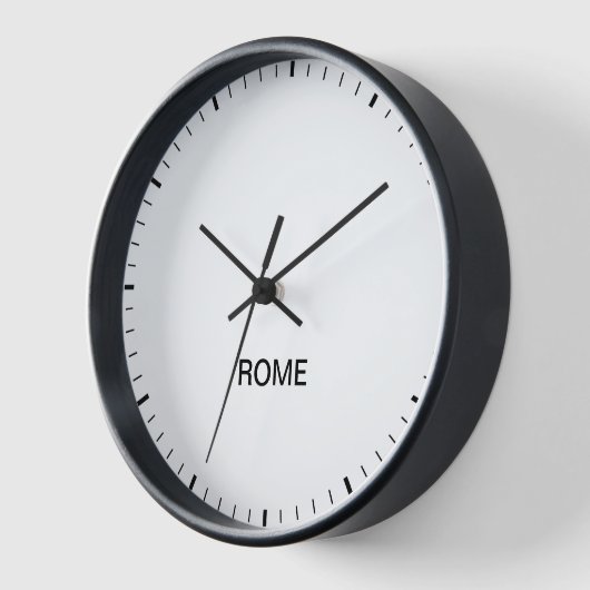 Rome Italië Tijdzone Newsroom Style Clock (Hoek)