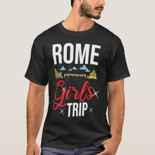 Rome Italië Toerisme Skyline Map Revel T-shirt