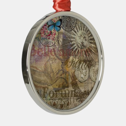 Rome Italië Travel Vacation Holiday Metalen Ornament (Rechts)