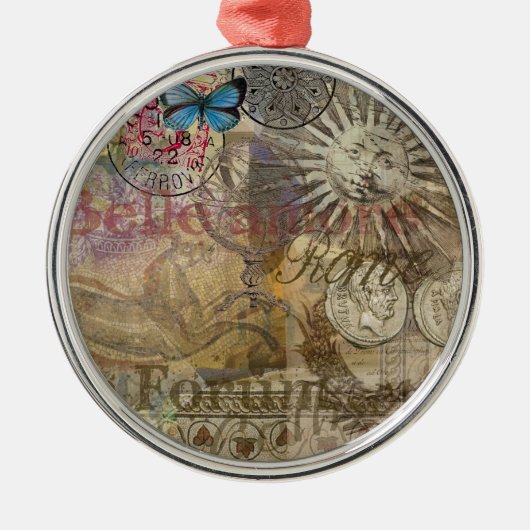 Rome Italië Travel Vacation Holiday Metalen Ornament (Voorkant)