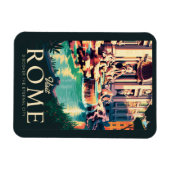 Rome Italië Trevi Fontein Illustratie Reizen Kunst Magneet (Horizontaal)