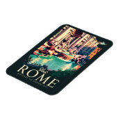 Rome Italië Trevi Fontein Illustratie Reizen Kunst Magneet (Linkerzijde)