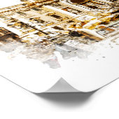 ROME Italië Trevi Fontein Waterverf Schilderen Rom Poster (Hoek)