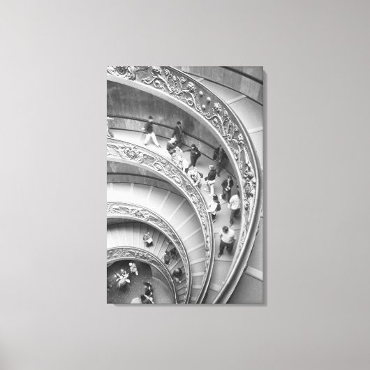 Rome Italië, Vaticaan Trap 3 Canvas Afdruk (Voorkant)