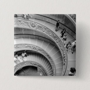 Rome Italië, Vaticaanse Trap 2 Vierkante Button 5,1 Cm