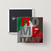 rome italië vierkante button 5,1 cm (Voorkant /achterkant)