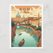 Rome Italië Vintage Beroemde Reisplaats Briefkaart (Voorkant)