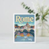 Rome Italië Vintage Beroemde Reisplaats Briefkaart (Staand voorkant)
