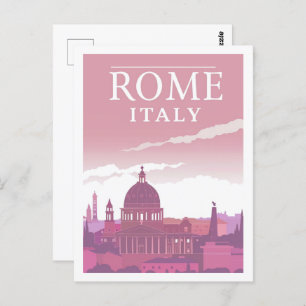 Rome Italië Vintage Beroemde Reisplaats Briefkaart