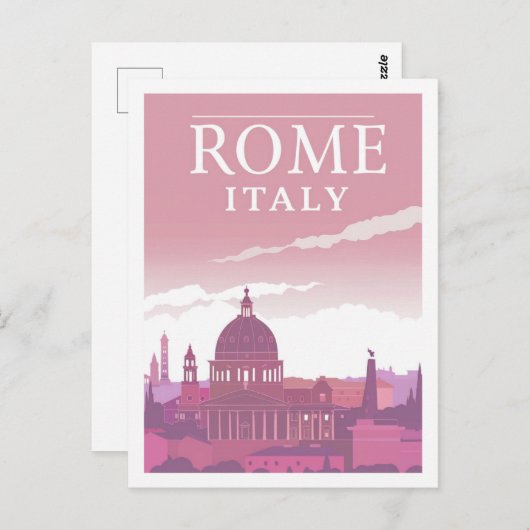 Rome Italië Vintage Beroemde Reisplaats Briefkaart (Voorkant / Achterkant)