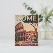Rome Italië vintage Briefkaart (Staand voorkant)