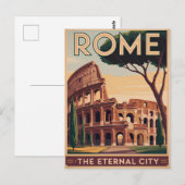 Rome Italië vintage Briefkaart (Voorkant / Achterkant)