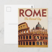 Rome Italië vintage Briefkaart (Voorkant / Achterkant)