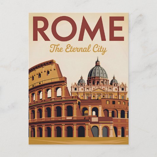 Rome Italië vintage Briefkaart (Voorkant)