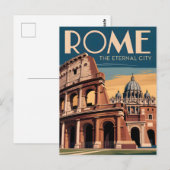 Rome Italië vintage Briefkaart (Voorkant / Achterkant)