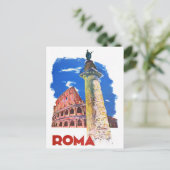 Rome Italië vintage Briefkaart (Staand voorkant)