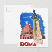 Rome Italië vintage Briefkaart (Voorkant / Achterkant)