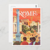 Rome Italië vintage Briefkaart (Voorkant / Achterkant)