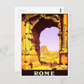 Rome Italië vintage Briefkaart (Voorkant / Achterkant)
