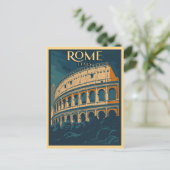 Rome Italië Vintage Colosseum Briefkaart (Staand voorkant)
