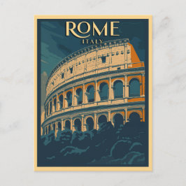 Rome Italië Vintage Colosseum Briefkaart