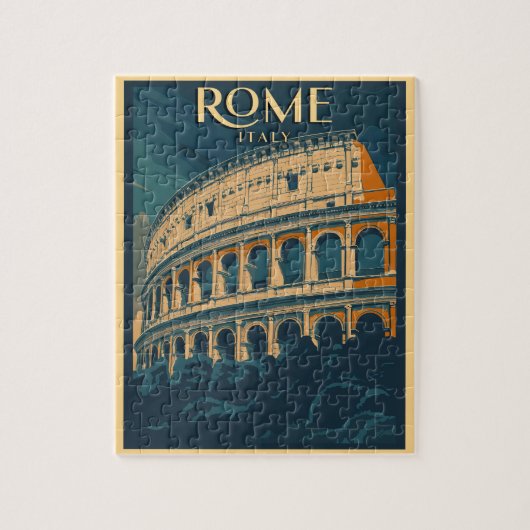Rome Italië Vintage Colosseum Legpuzzel (Verticaal)