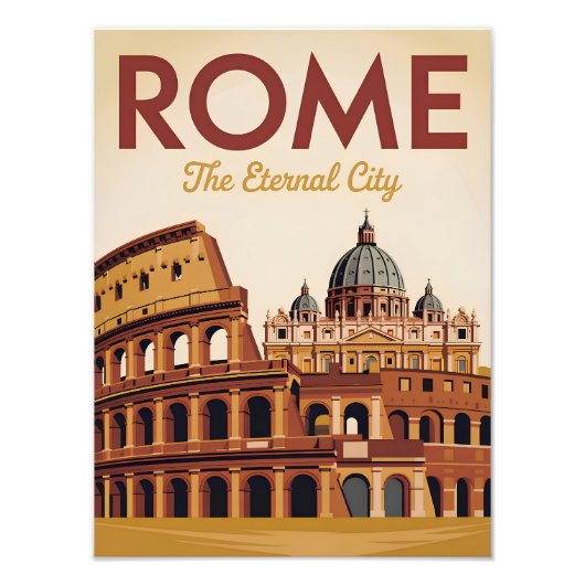 Rome Italië vintage Foto Afdruk (Voorkant)